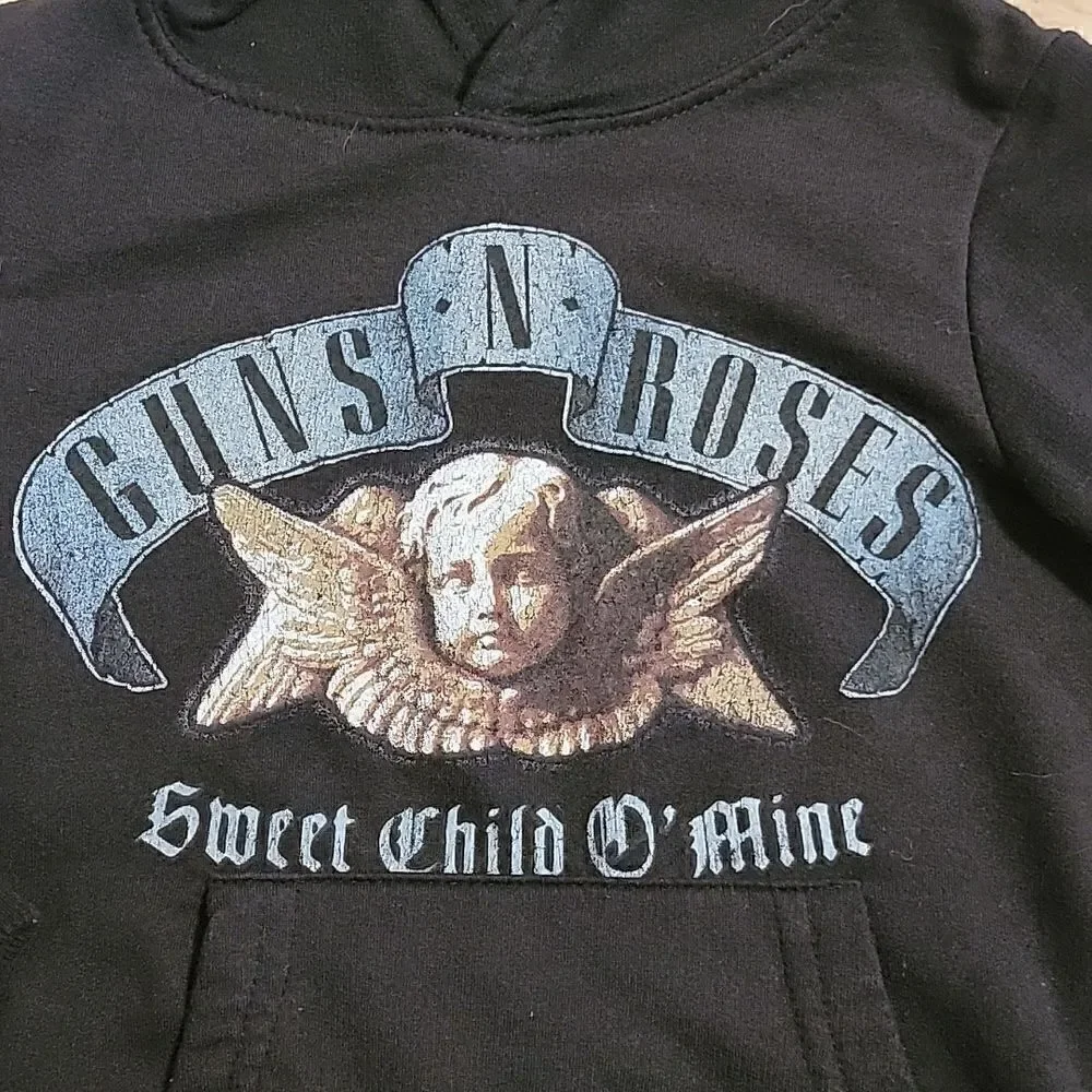 GUNS N' ROSES SWEET CHILD O' MINE BLACK HOODIE SIZE 3T
